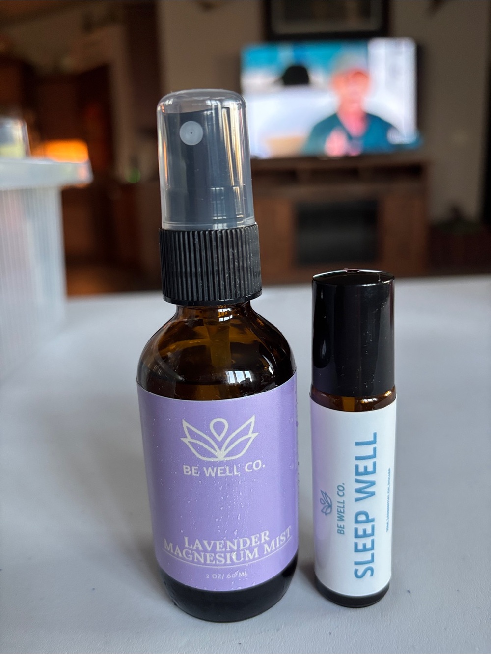 Be Well Co Lavender Magnesium Mist 2 oz - Sleep Well Essential Oil Roller. 10 ml